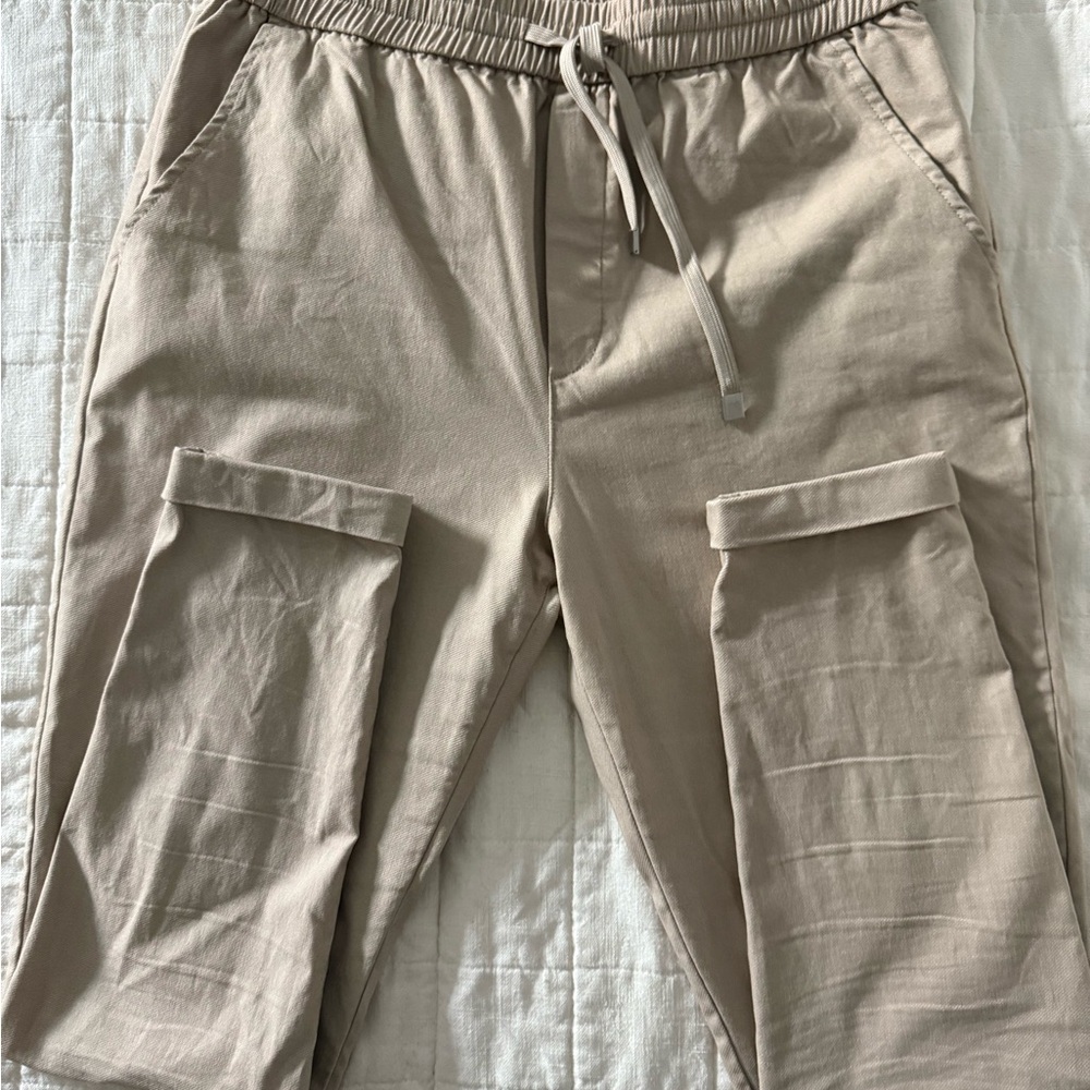 MANIA JEANS Men’s Jogger Pants – Size 40 – Beige / Khaki